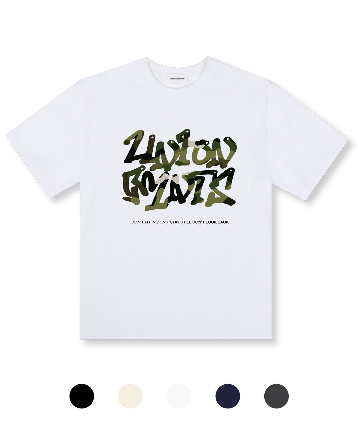 유니온가먼츠(UNION GARMENTS) 밀리메리아로고 오버핏 반팔 티셔츠 5 COLOR