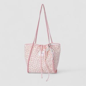 플로럴 코지 토트앤 숄더백 _ [핑크]