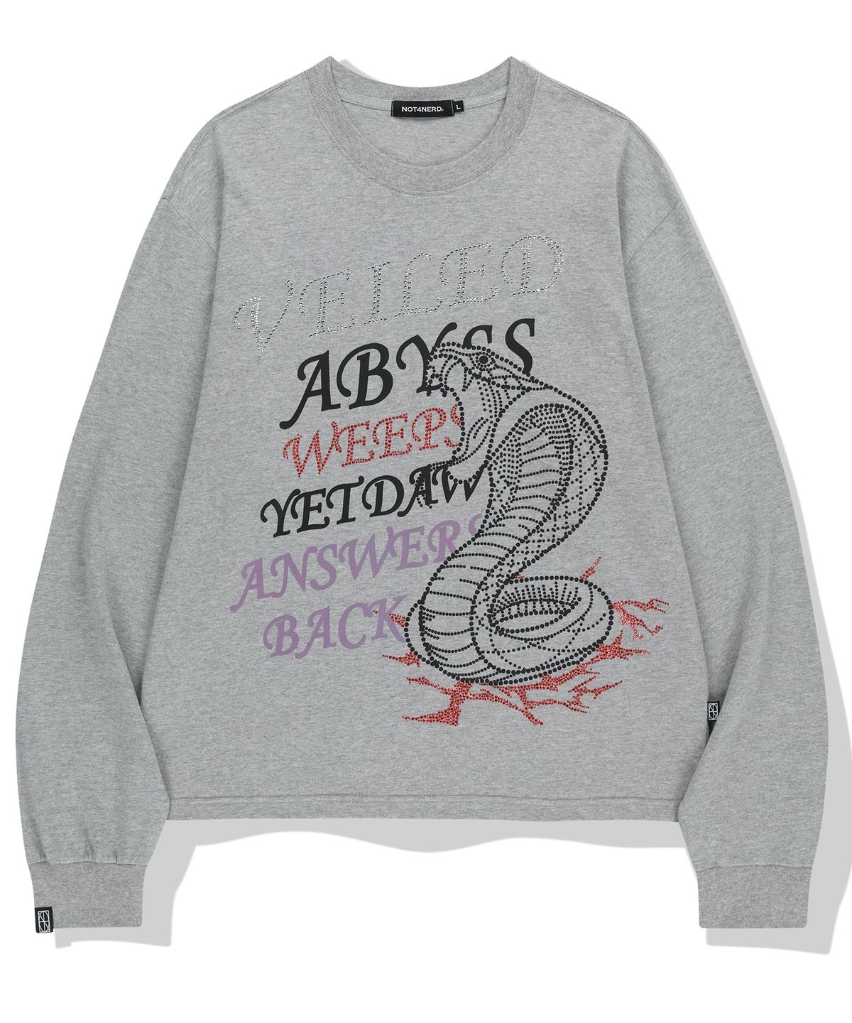 낫포너드(NOT4NERD) Snake Hotfix Long Sleeve - Grey