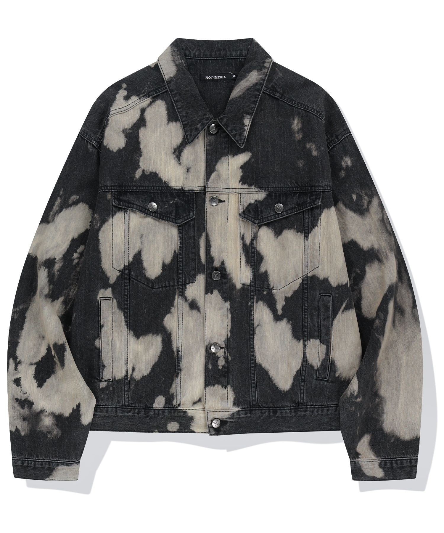MUSINSA | NOT4NERD Overdyed Denim Trucker Jacket - Black