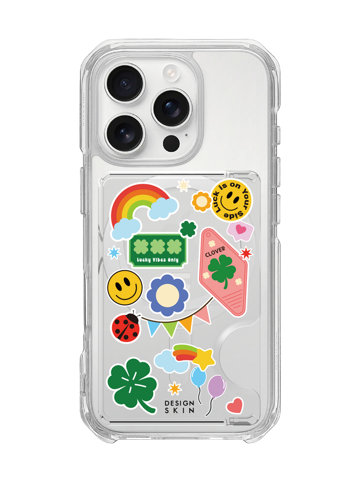 디자인스킨(DESIGNSKIN) 맥세이프 카드 포켓_클로버