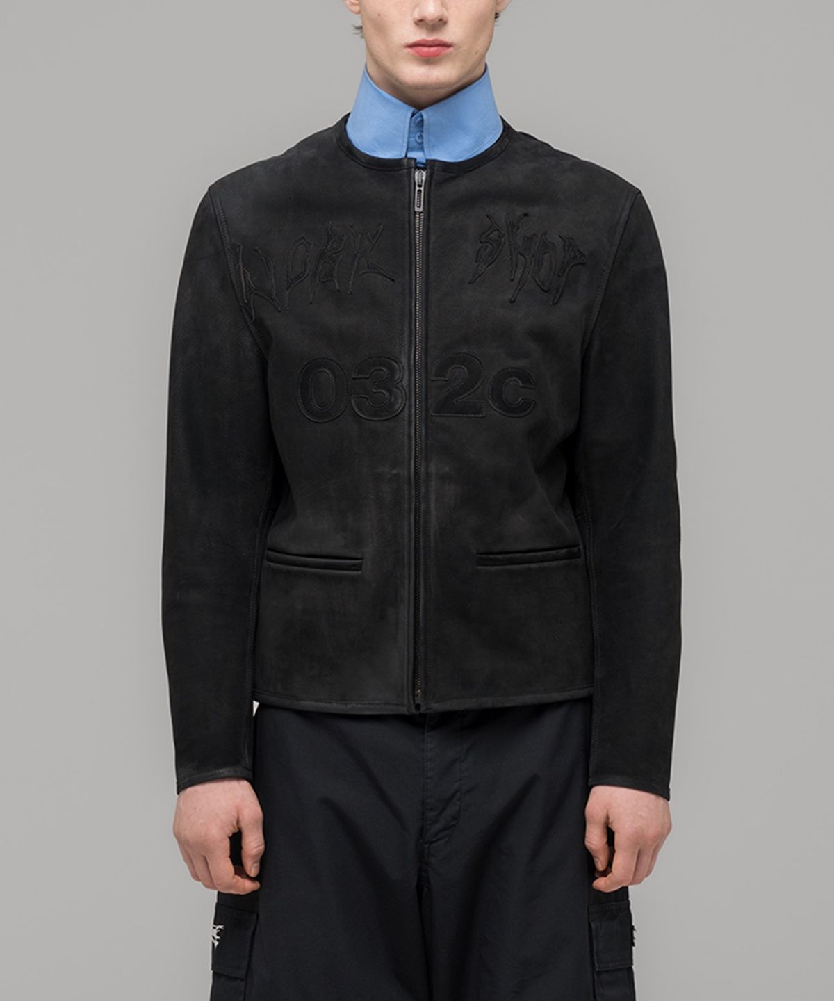 032씨(032C) (U) 씨슬 레더 자켓 블랙 THISTLES LEATHER JANKER BLACK
