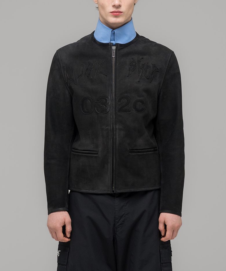 (U) 씨슬 레더 자켓 블랙 THISTLES LEATHER JANKER BLACK