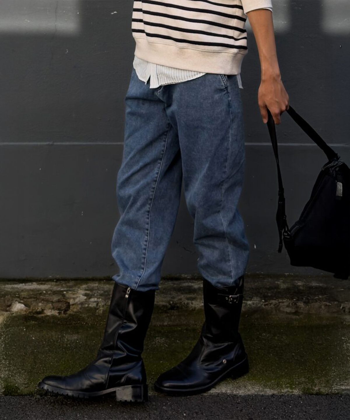 빈폴 멘(BEANPOLE MEN) 밴딩 데님 팬츠  블루