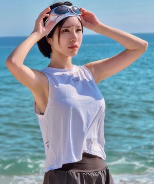 우먼 러닝 커버업 민소매 RZTS3203