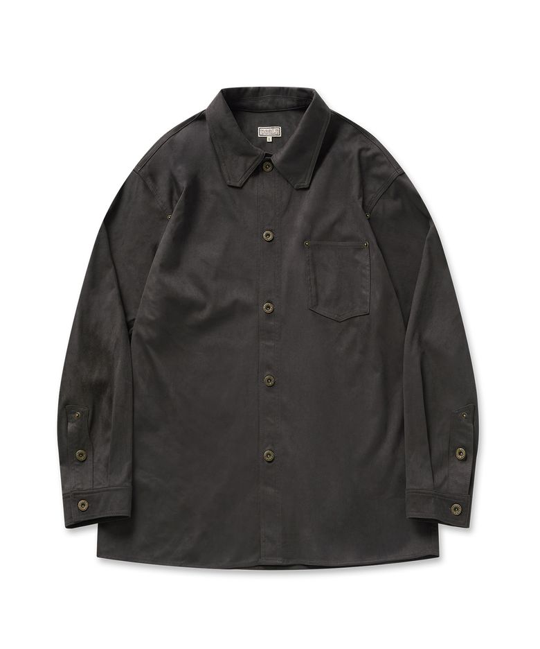 Suede Western Shirt 16(Charcoal)
