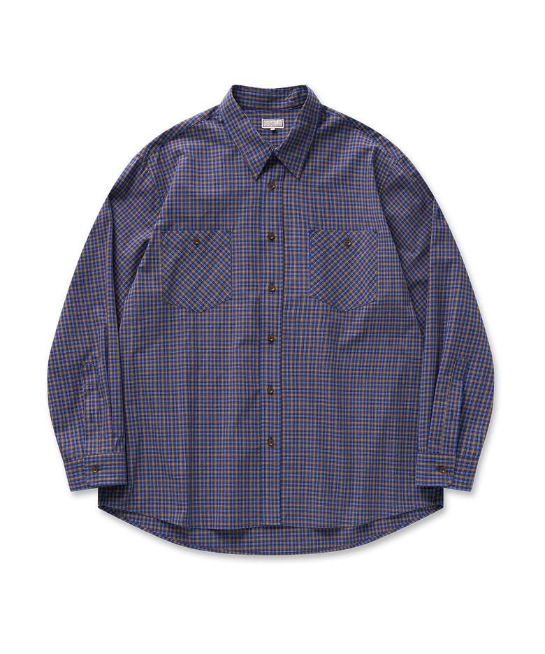 Two-Tone Check LS Shirts 22(Blue)
