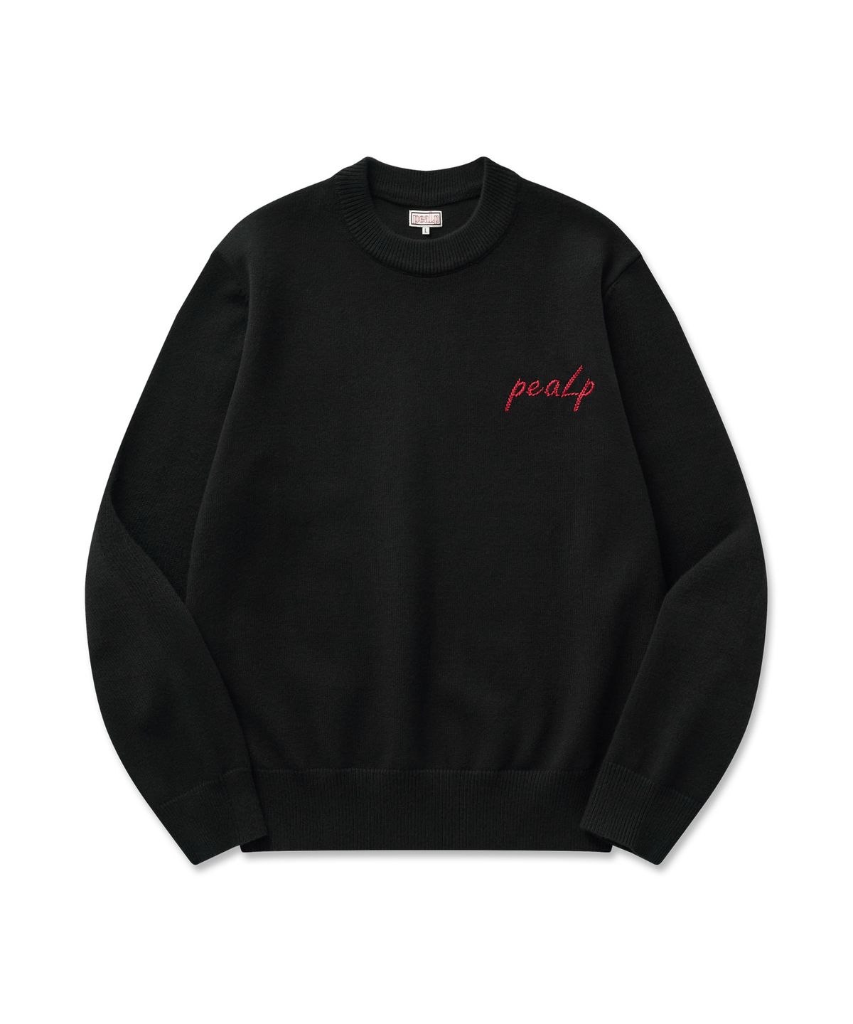 필프(PEALP) Hand-Embroidered Logo Knit Sweater 20(Black)