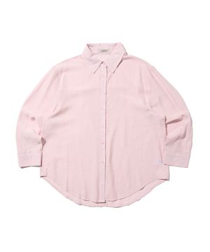쿨 코튼 트임 크링클셔츠 (핑크)