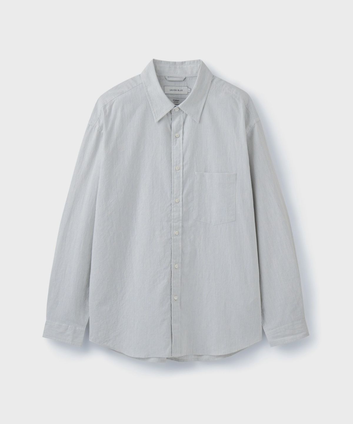 유니온블루(UNION BLUE) HAZE STRIPE SHIRT [MELANGE BLUE]