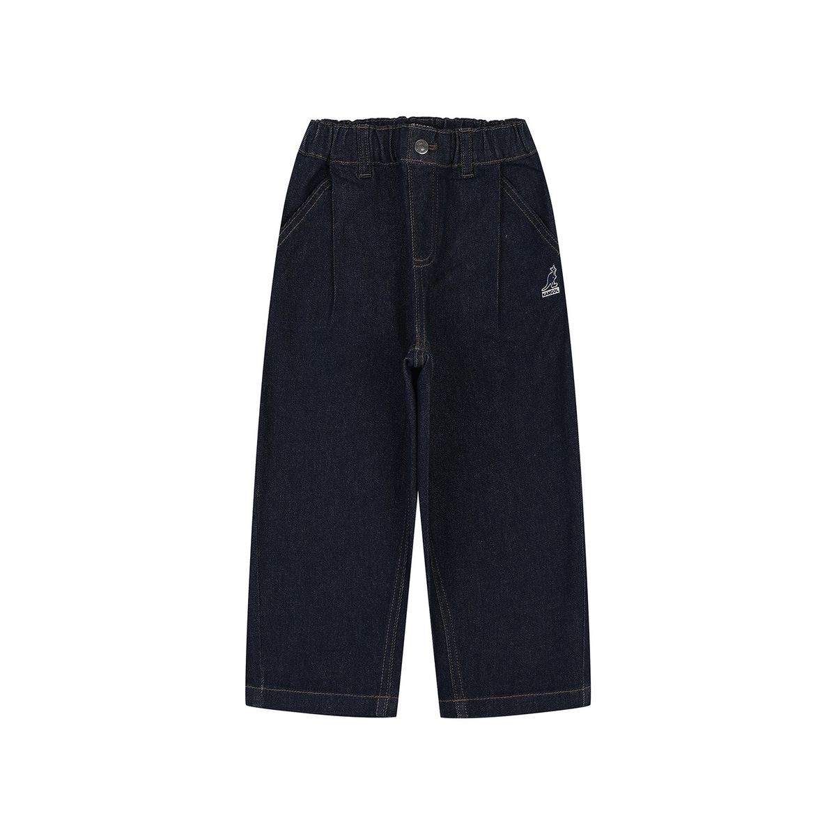 캉골키즈(KANGOL KIDS) 원턱 데님 팬츠 RC 0101 네이비