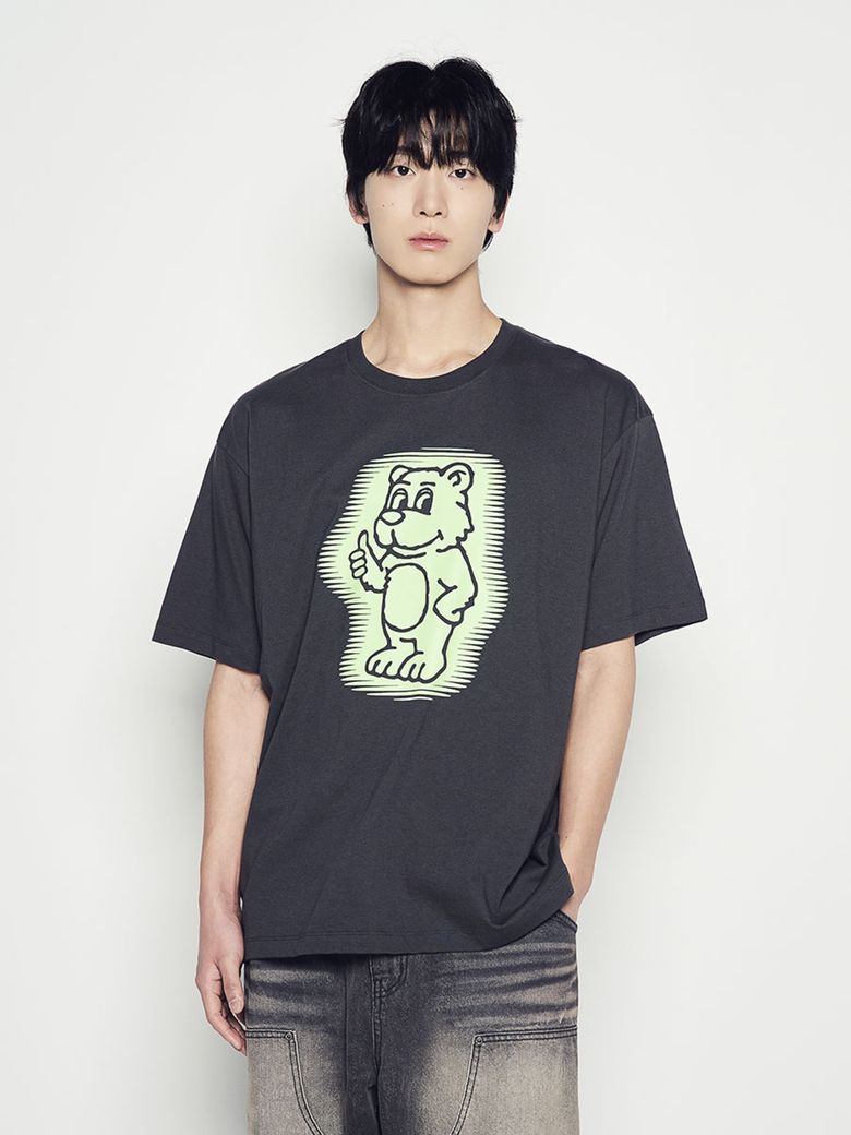 AC BEAR NEON GLOW IN THE DARK SHORT SLEEVE T-SHIRT (3 COLOR)