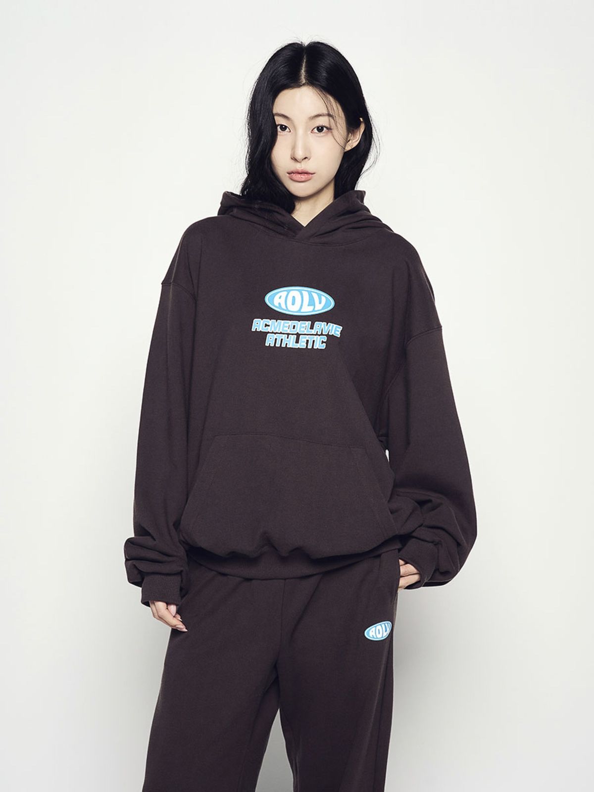 아크메드라비(ACME DE LA VIE) BLUE OVAL LOGO HOODIE (3 COLOR)