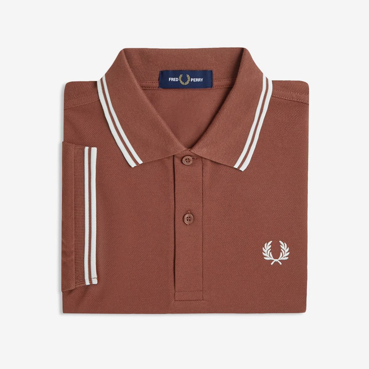 프레드페리(FRED PERRY) [M3600] 트윈 팁 프레드페리 셔츠 - 위스키브라운/에크루 AFPM2533600-Z51