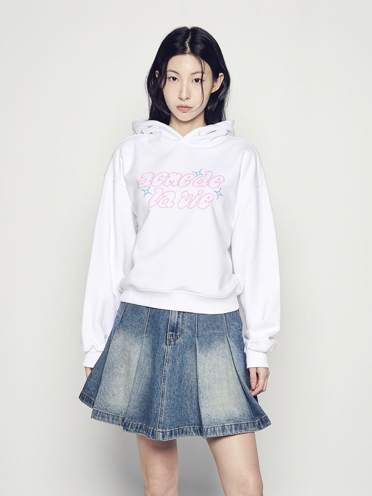 아크메드라비(ACME DE LA VIE) WOMAN TWINKLE CROP HOODIE (3 COLOR)