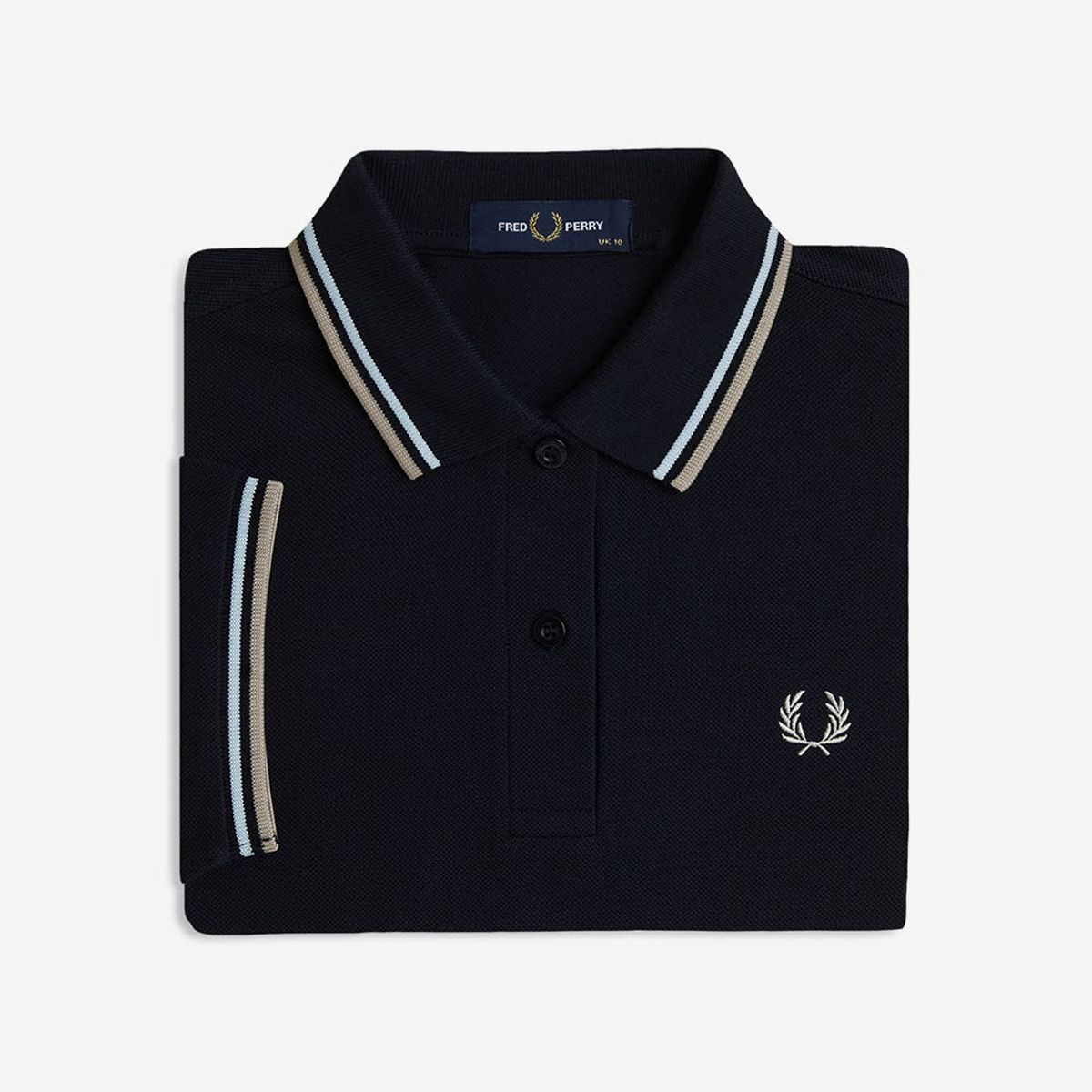 프레드페리(FRED PERRY) [G3600] 여성 트윈 팁 프레드페리 셔츠 - 네이비/라이트아이스/웜오트 AFPF2533600-Z77