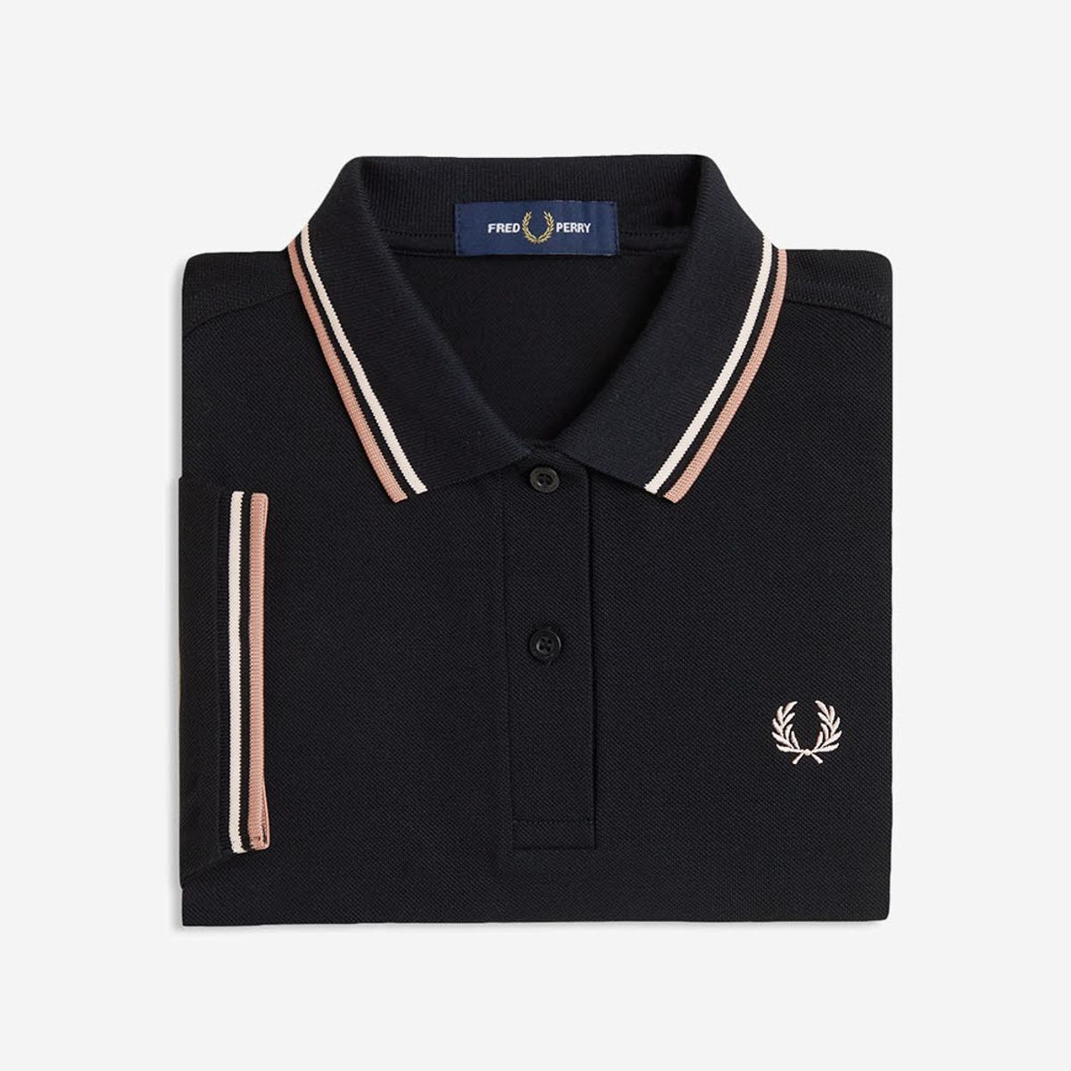 프레드페리(FRED PERRY) [G3600] 여성 트윈 팁 프레드페리 셔츠 - 블랙/실키피치/블로썸 AFPF2533600-Z76