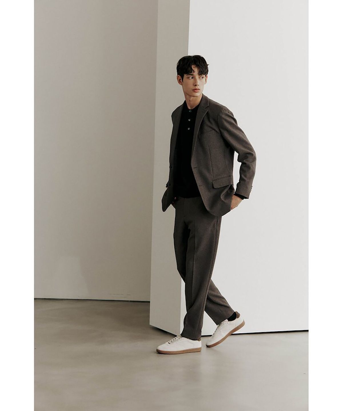 GLXY (갤럭시 라이프스타일)(GLXY (GALAXY LIFESTYLE)) GLXY [갤럭시라이프스타일][三無衣服] 셋업 팬츠  브라운