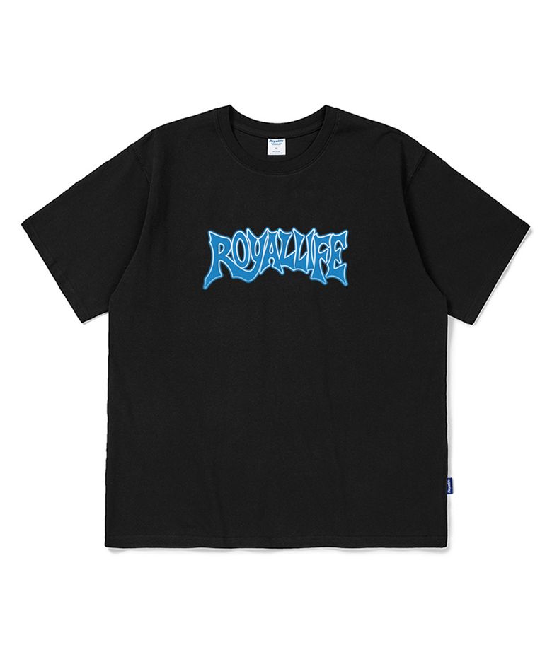 그래피티 블루 로고 오버핏 반팔티 (RL2572 Graffiti Blue Logo Oversized Tee) - BLACK