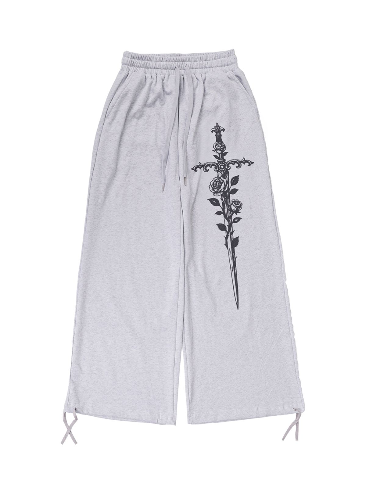 달링유어배드(DARLING, YOU'RE BAD) CORSET SWORD SWEATPANTS #LIGHT GRAY
