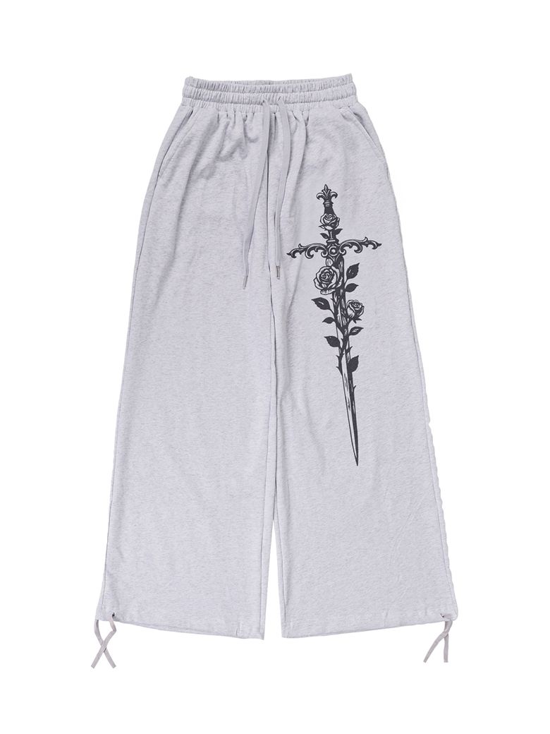 CORSET SWORD SWEATPANTS #LIGHT GRAY