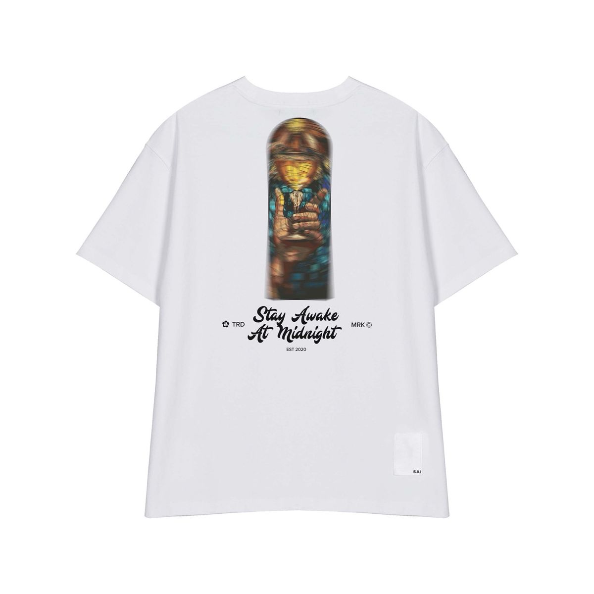 사이(SAI) 006 HOLY DISTORTION 그래픽 티셔츠 화이트