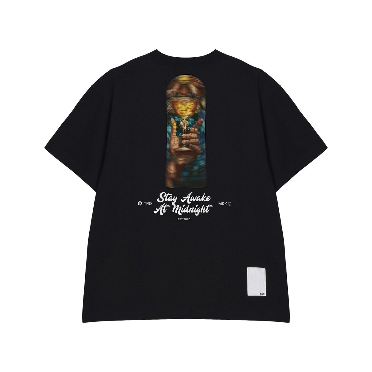 사이(SAI) 006 HOLY DISTORTION 그래픽 티셔츠 블랙