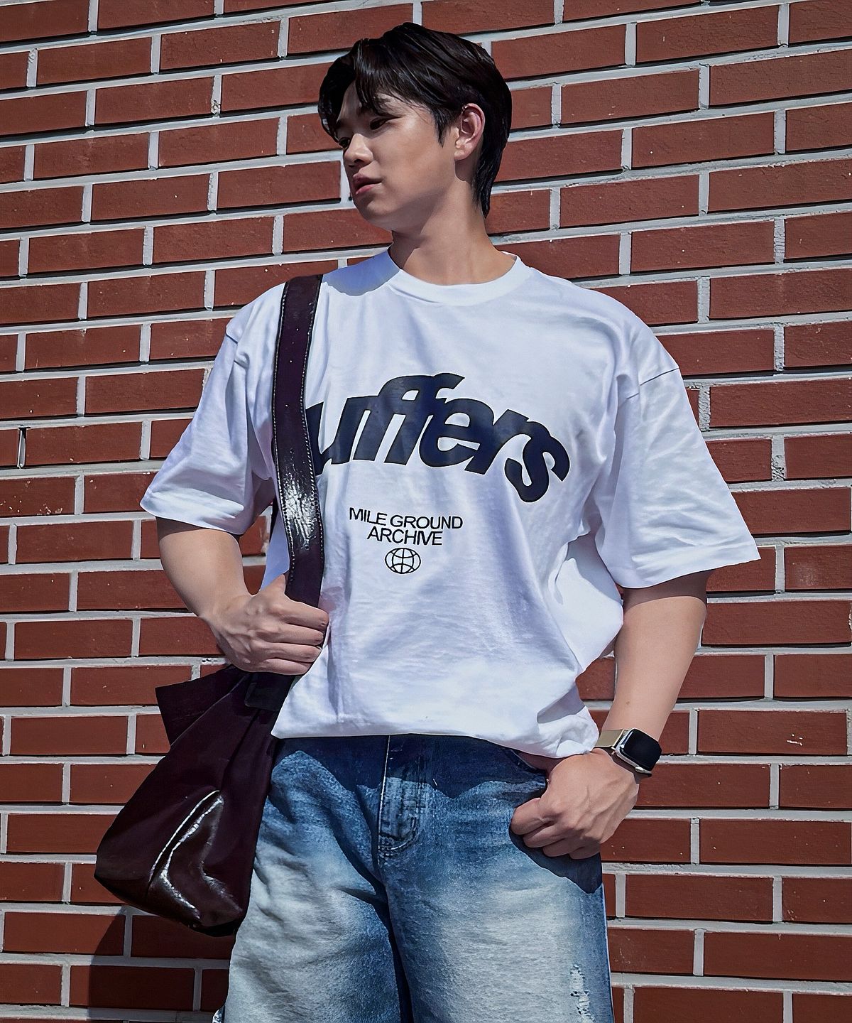 더마일(THEMILE) SUFFERS CREW [WHITE]