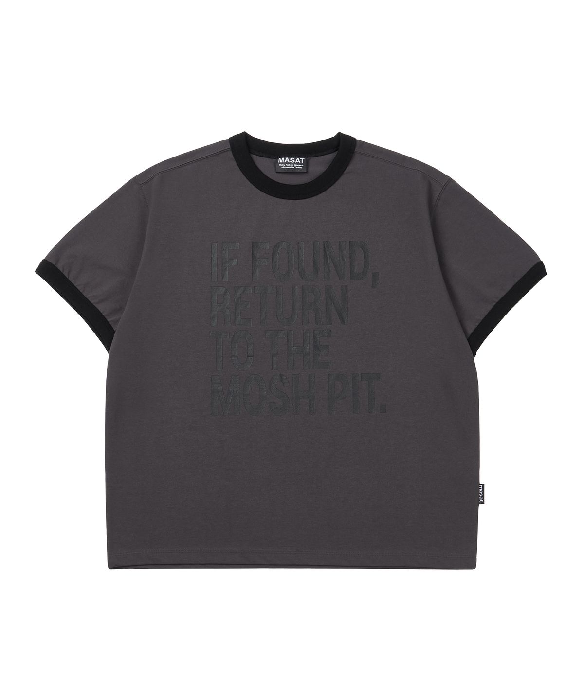 마사트(MASAT) Moshpit Ringer Short Sleeve _ Charcoal/Black