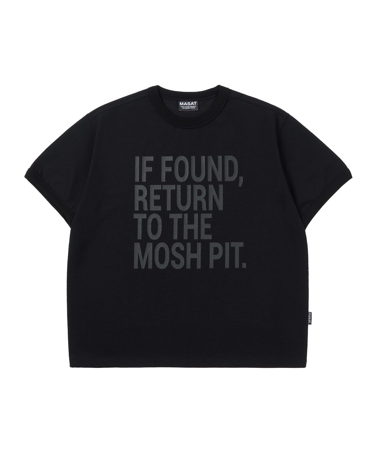 마사트(MASAT) Moshpit Ringer Short Sleeve _ Black/Black