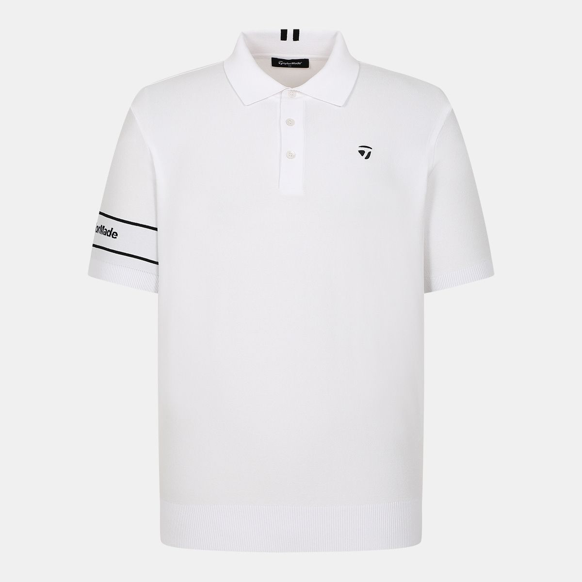 테일러메이드 어패럴(TAYLORMADE APPAREL) 남성 소매 로고 카라 반팔 니트 TSO-31HG21-101
