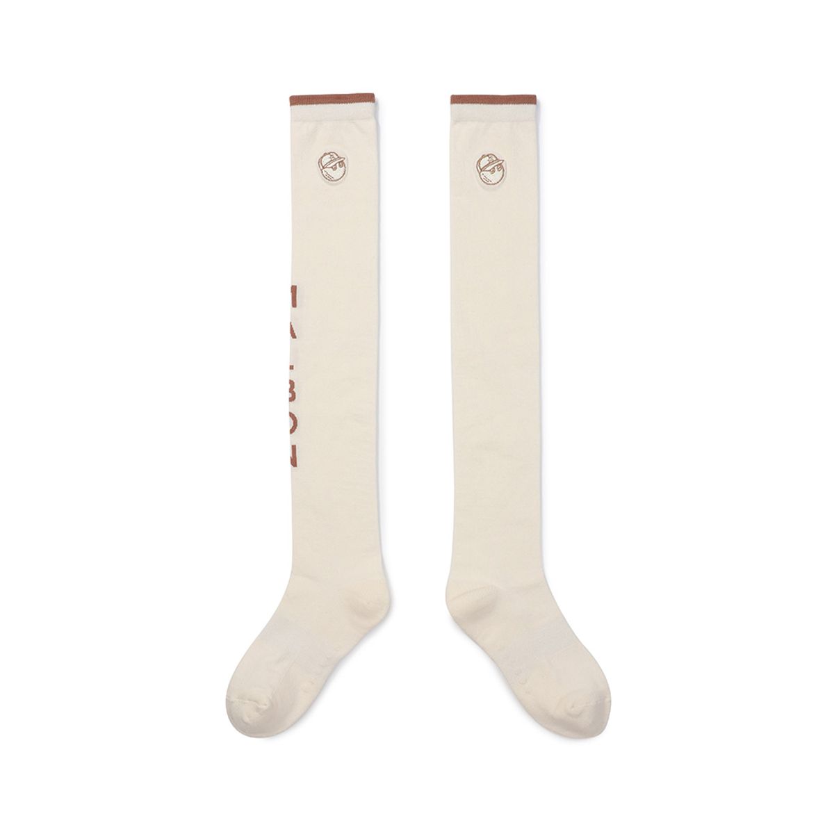 말본 골프(MALBON GOLF) 버킷 포인트 자카드 오버 니삭스 IVORY (WOMAN)