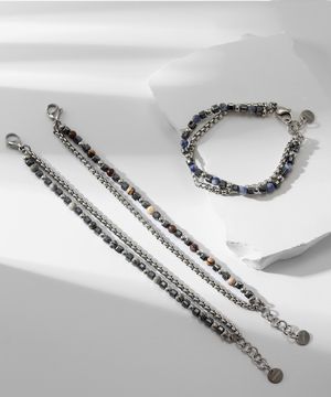 TJB2002 레이어드 스톤믹스 팔찌