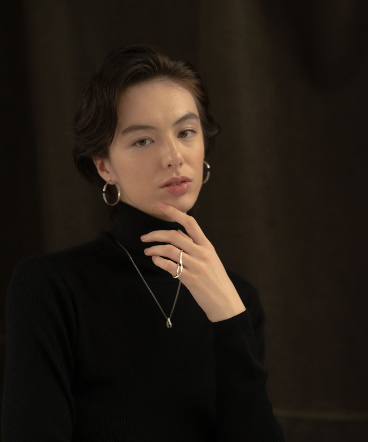 노비스도쿄(NOVICE TOKYO) 뉘앙스 더블 핑거 링 Nuance Double Finger Ring / Silver