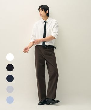 [패션플래닛X드로우핏] 워시드 크롭 옥스퍼드 셔츠 [5color]