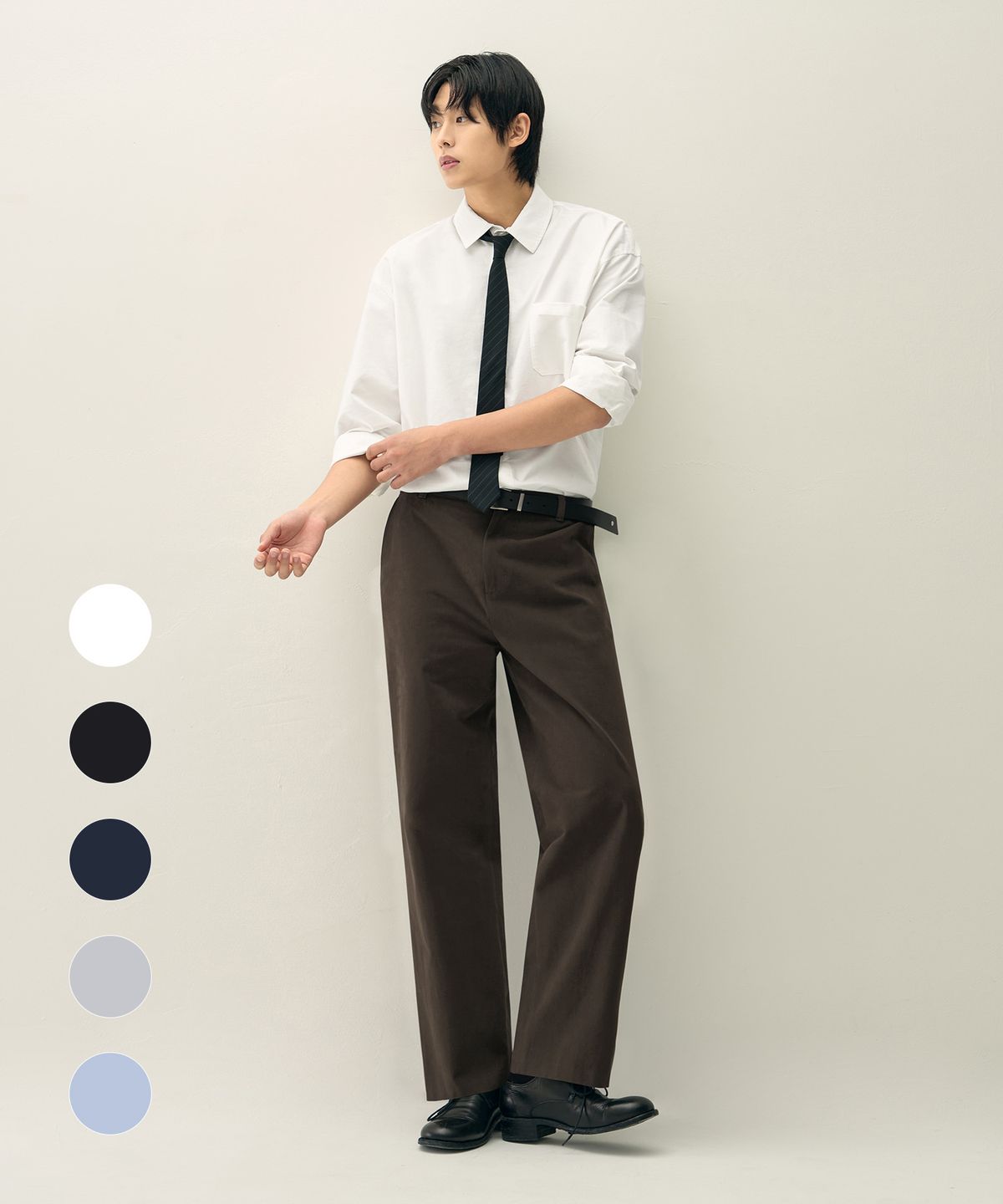 드로우핏(DRAW FIT) [패션플래닛X드로우핏] 워시드 크롭 옥스퍼드 셔츠 [5color]