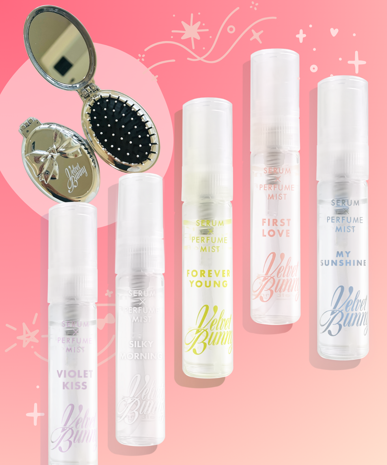 [바니입덕]스킨퍼퓸 5ml 5종&벨벳뷰(빗거울)set