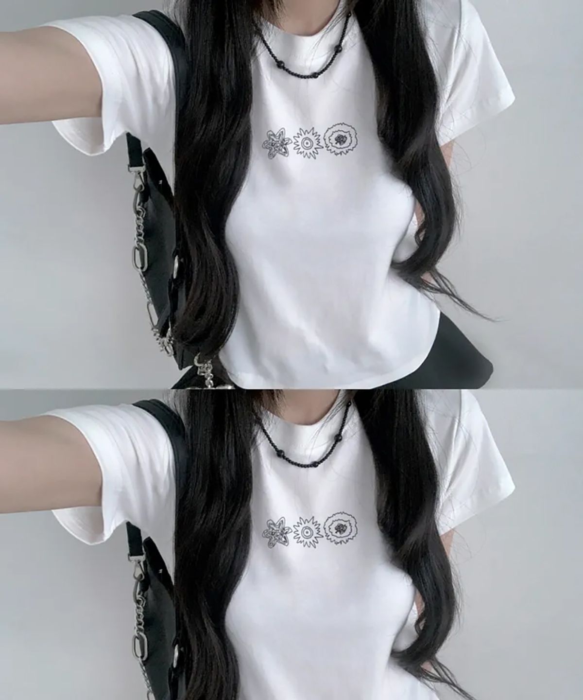 마이딥블루메모리즈(MY DEEP BLUE MEMORIES) (W) Nativity Mm Crop Tee (WHITE)