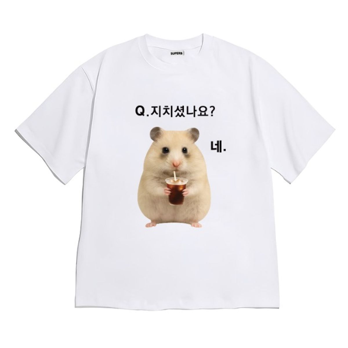 8톤트럭케이스(8TONTRUCK) [반팔티셔츠 지치셨나요] 남여공용 오버핏