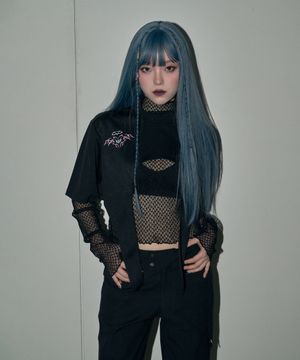 angel number layered top set - black