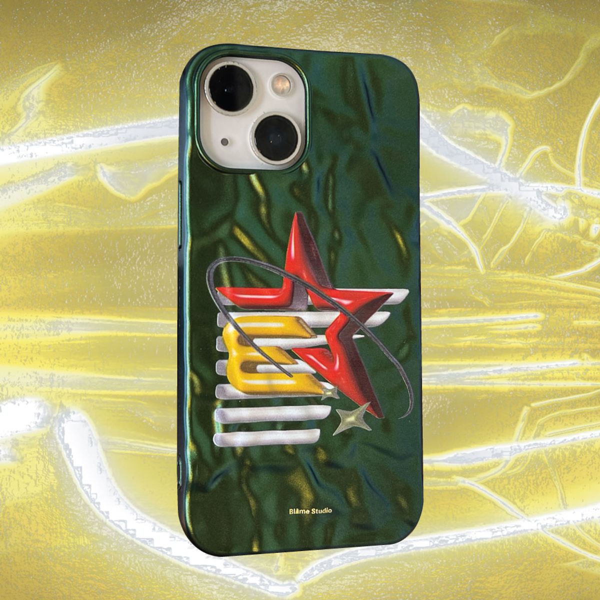 블레임 스튜디오(BLAMESTUDIO) BS Star logo green wavy case