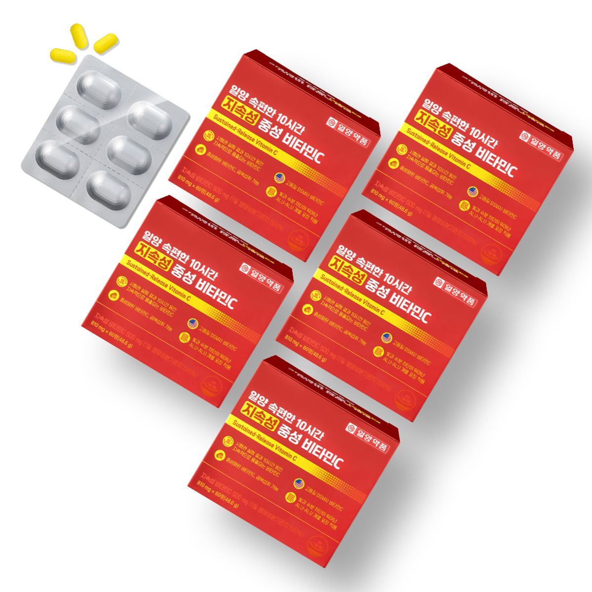 일양약품(IL-YANG PHARM) 속편한 중성 비타민C 고용량 고함량 지속성 비타민씨 5박스 10개월분
