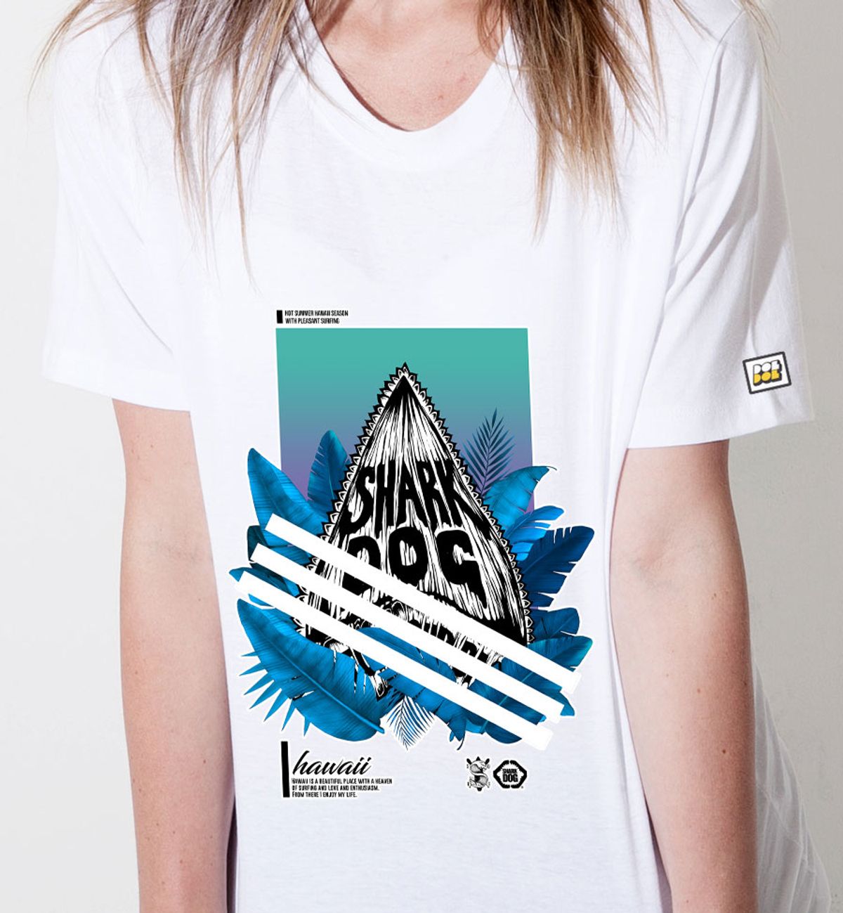 돌돌(DOLDOL) SHARK-DOG_tshirts-163 샤크독 서핑 하와이 그래픽 티셔츠 반팔티