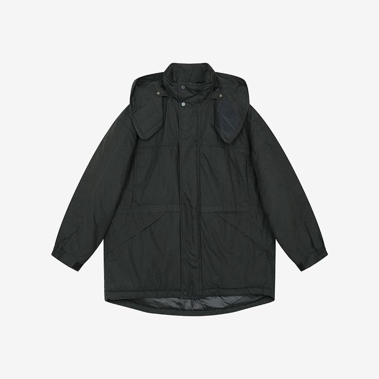 [STEIN GARTEN] 밀리터리 포켓 후드 파카 블랙 (PHMAH6904)