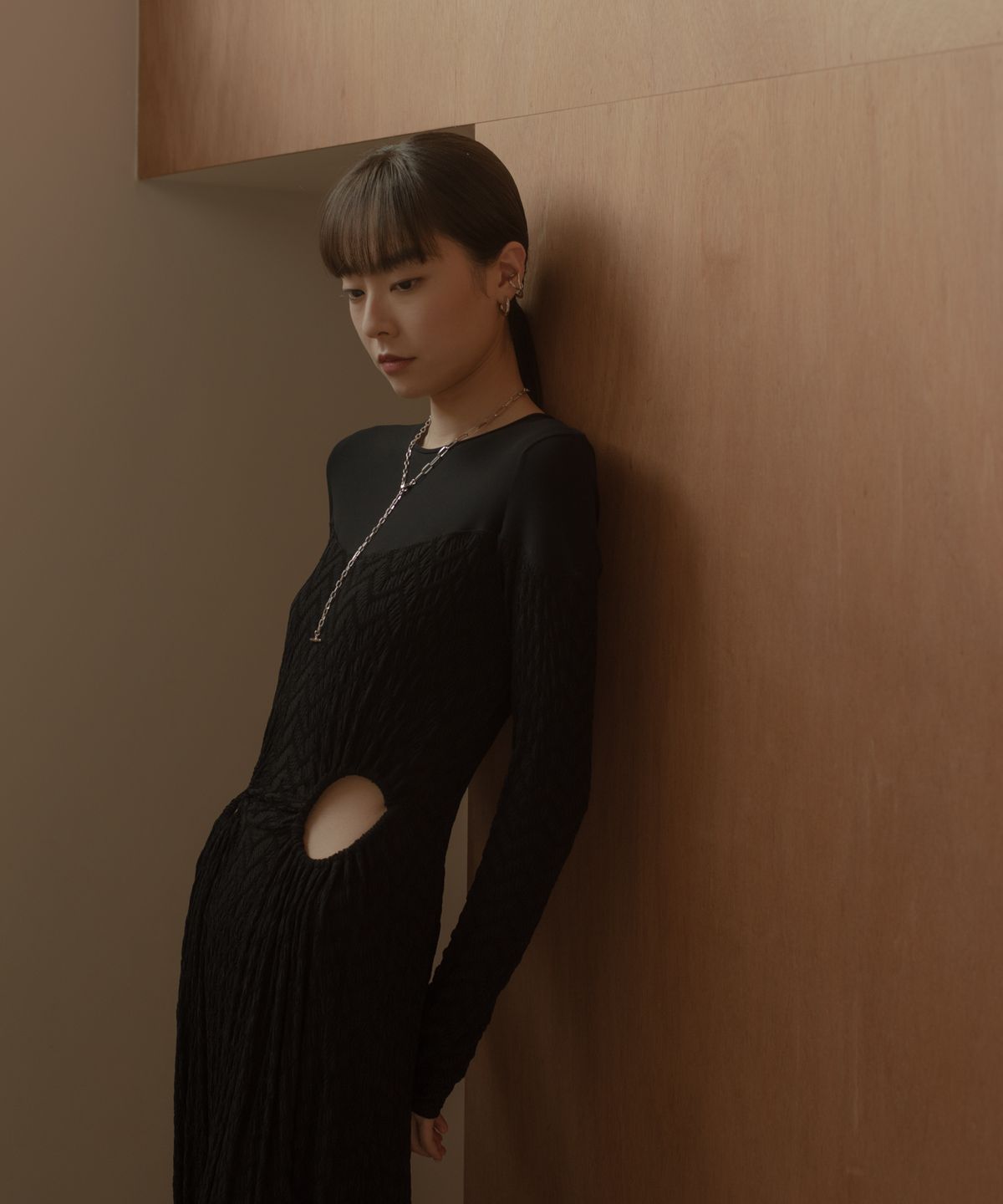 노비스도쿄(NOVICE TOKYO) 라지 크로스 이어커프 Large Cross Ear Cuff / Silver