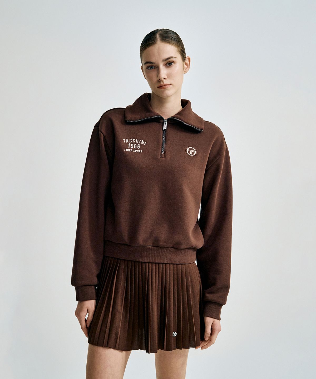세르지오 타키니(SERGIO TACCHINI) W 쿠쉬라이트 프렌치 타키니 하프집 (D.Brown)