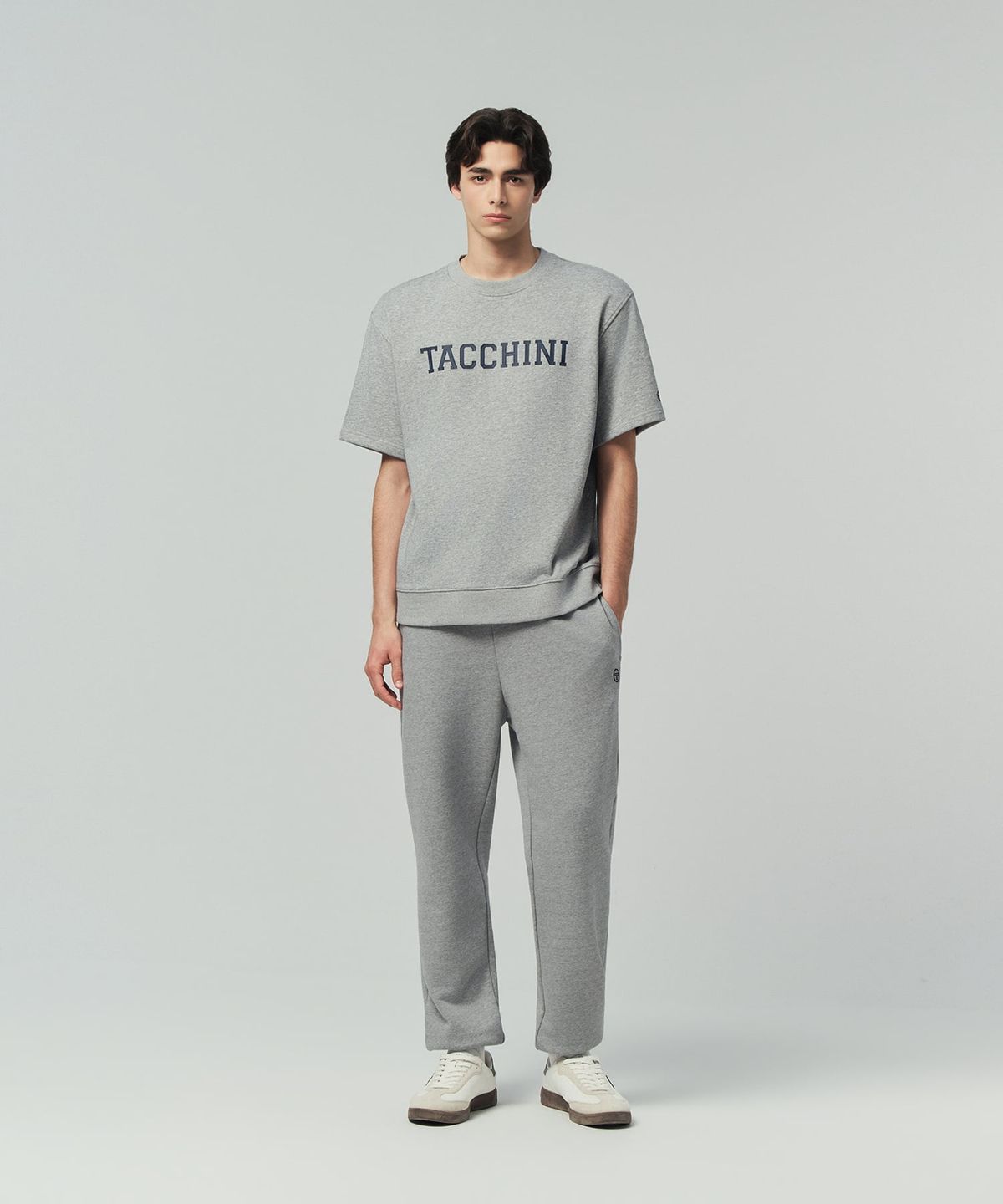 세르지오 타키니(SERGIO TACCHINI) M 쿠쉬라이트 프렌치 조거팬츠 (Melange Grey)