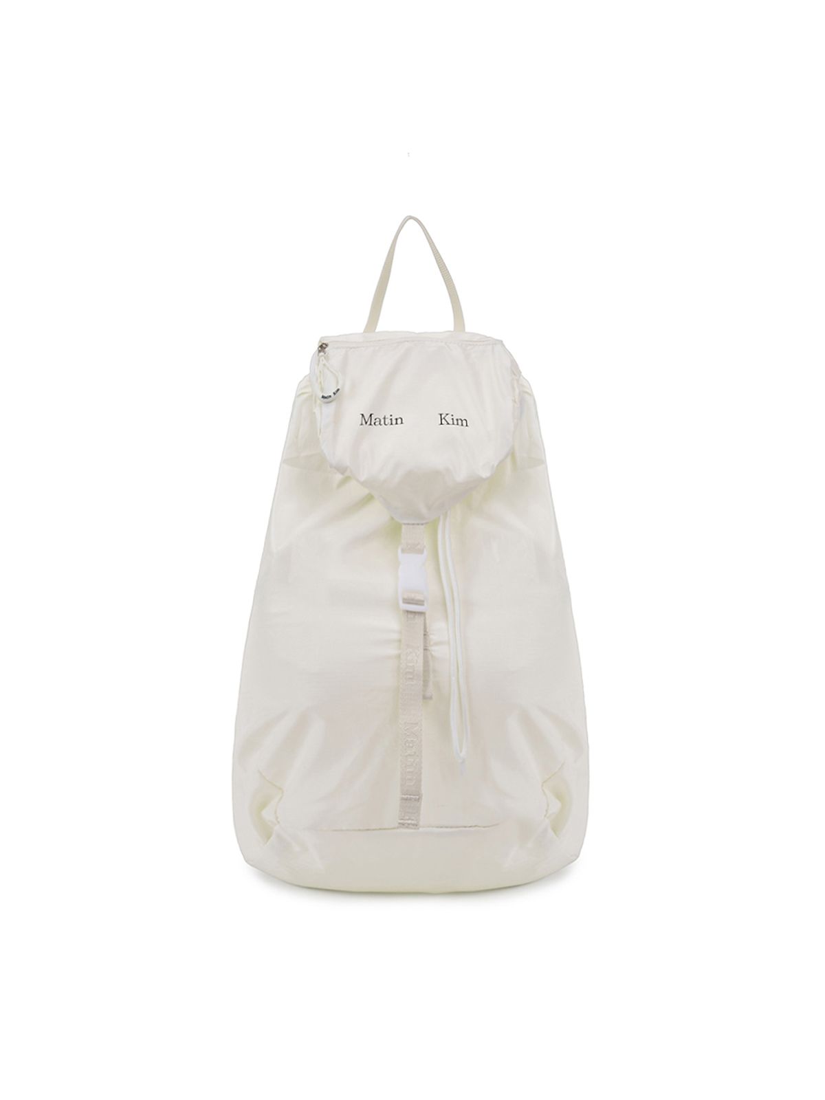 마뗑킴(MATIN KIM) GLOSSY PACKABLE BACKPACK IN WHITE