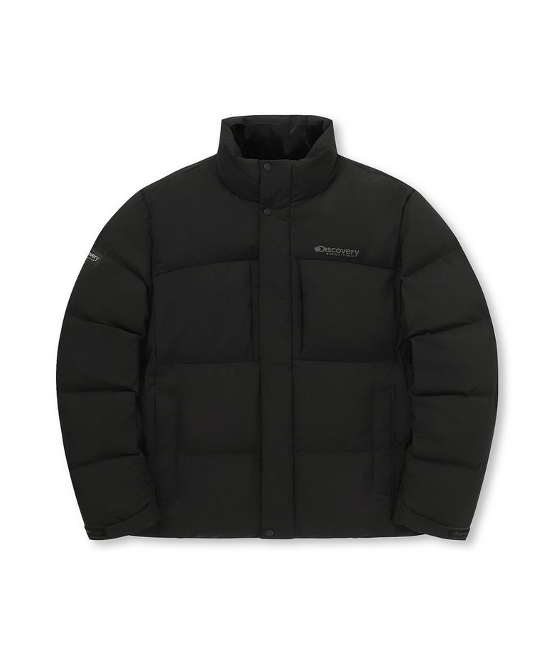 남성 레스터G 하이넥 구스다운 숏패딩 (BLACK)
