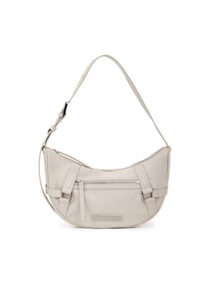 FABRIC ARC HOBO BAG IN LIGHT GREY